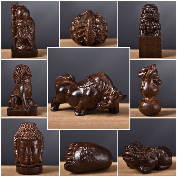 

hand catenary set up a stall vietnam agar solid walnut seal twelve zodiac gourd skin black wood handpieces