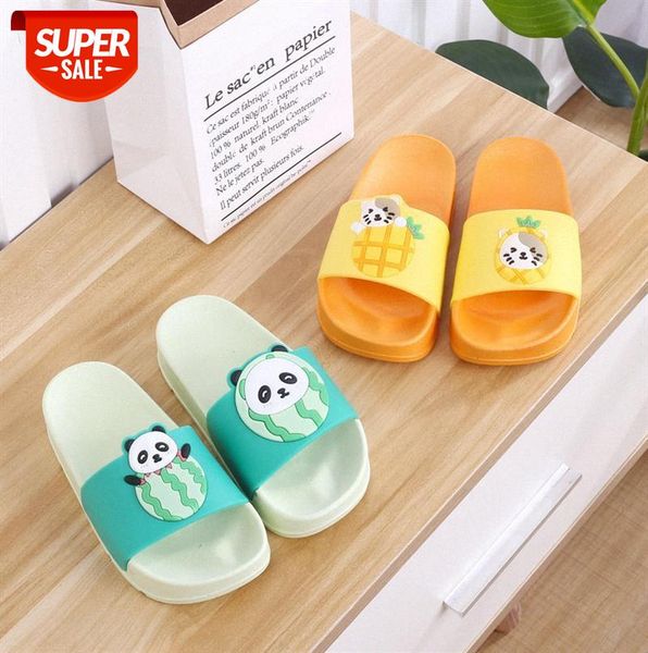 

toddler parent-child sandals and slippers for couples non-slip indoor bathroom cute cartoon animal home #jz5b, Black