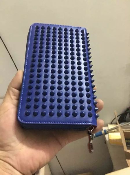 

women genuine leather zippy wallet the most stylish way to carry around money cards and coins famous design men rivet purse card holder long, Red;black