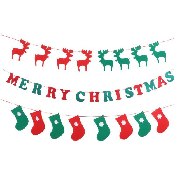 

christmas decorations 3pcs party banner bunting hanging flags for decoration