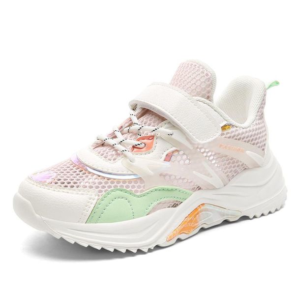 

girls sneakers children casual shoes for boy kids breathable mesh running athletic & outdoor, Black