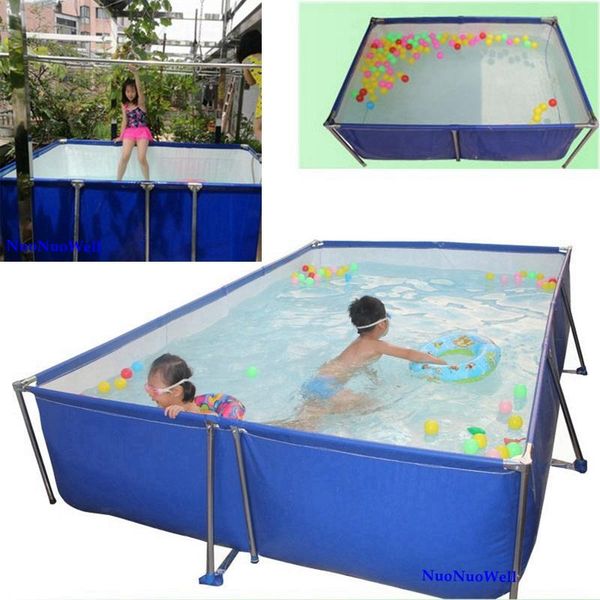 

shade customize 0.65mm blue white pvc aquarium fish tank with stainless steel brackets foldable home garden water pond swimming pool