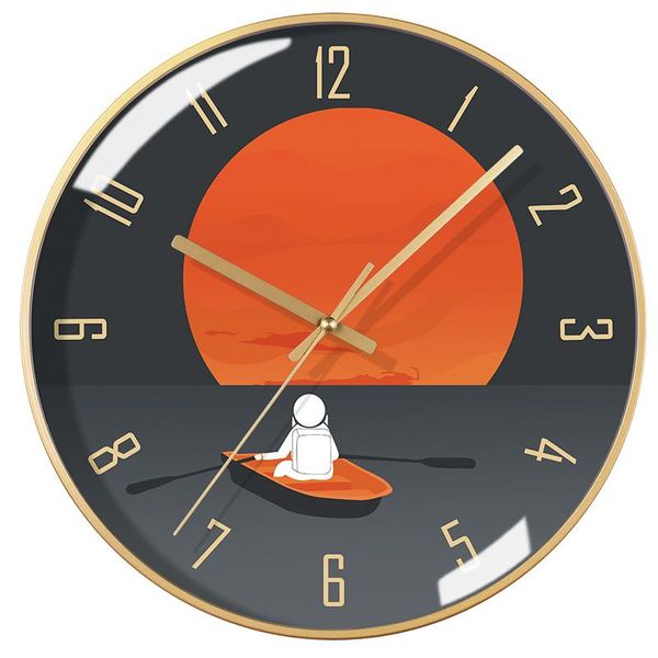 

wall clocks cute kids clock cartoon acrylic moon creative unique round quartz art montre murale household products de50zb