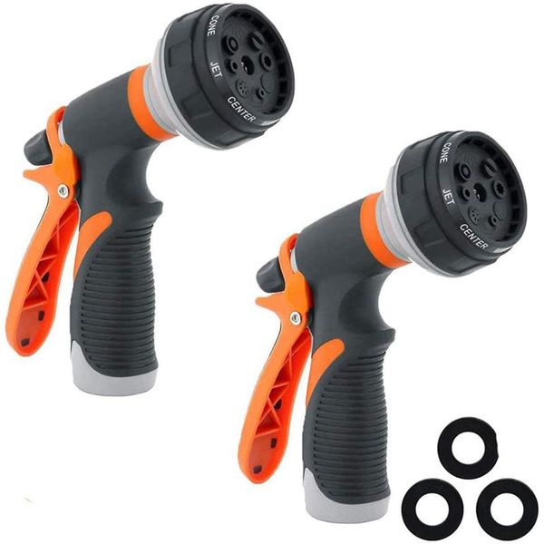 

watering equipments water hose nozzle garden spray leak high pressure heavy duty 8 pattern, 5 pieces