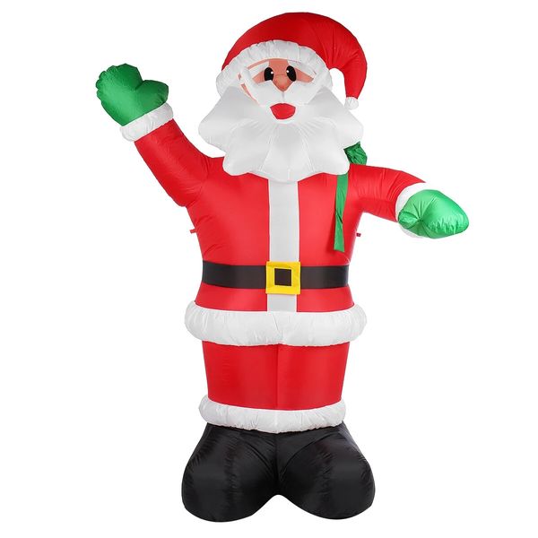 2.4m LED gonfiabile Santa Claus Giocattoli gonfiabili dei giocattoli del negozio della casa del giardino del giardino del giardino di Natale all'aperto Ornamenti domestici