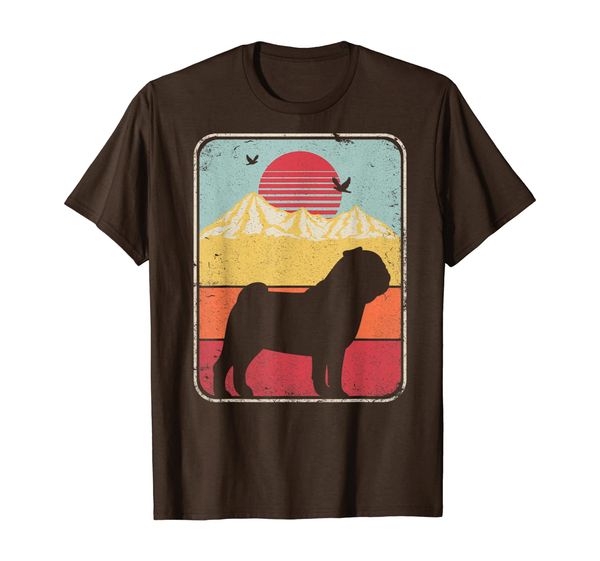 

pug shirt. retro style t-shirt, White;black