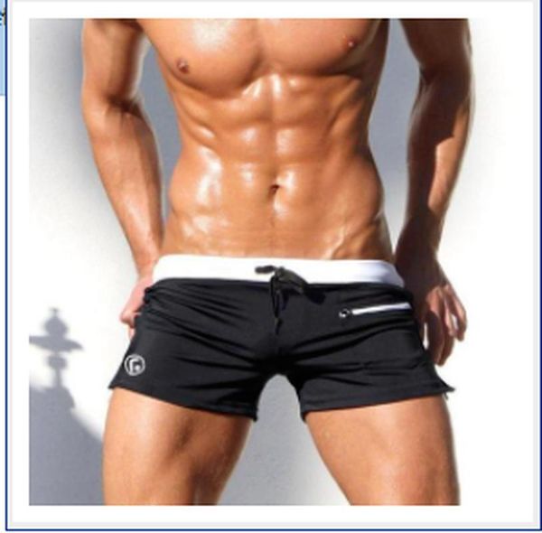 

running shorts men's swimsuit, breathable boxing, beach shorts,men's swimming trunks flat angle spring, Black;blue