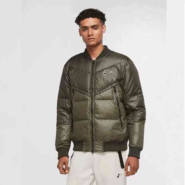 

designer luxury nk classic tech fleece coat mens womens autumn winter warm down cotton padded hooded loose puffer jacket, Black