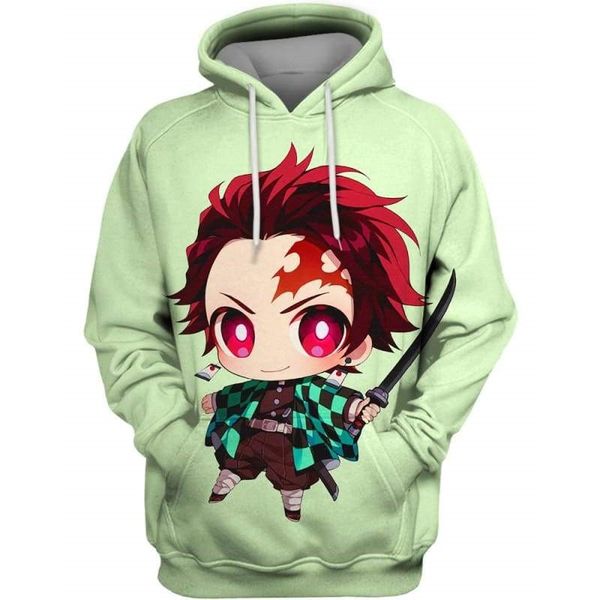 

q version pattern men is a 3d printed hoodie visual impact party punk goth round neck american sweatshirt hoodie, Black