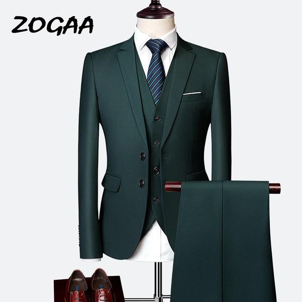 

men's suits & blazers zogaa male wedding dress custom made groom tuxedos tailor suit red blazer for men 2 pcs jacket+pants, White;black
