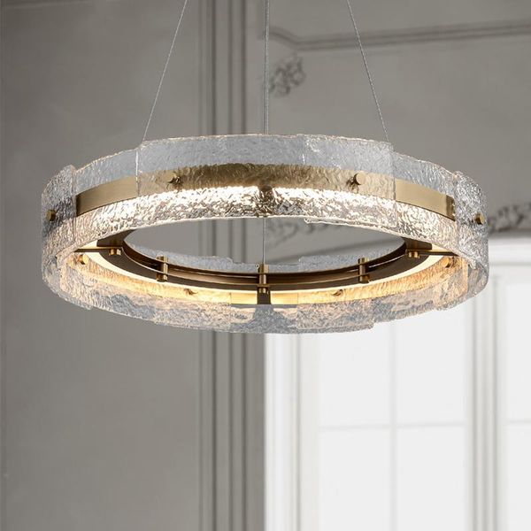 

simple and light luxury living room chandelier post modern dining net red bedroom creative water pattern glass pendant lamps