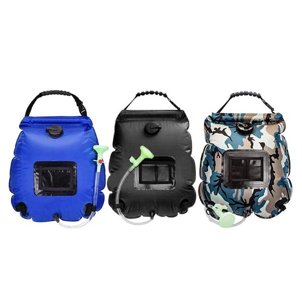 

hydration packs solar shower bag 20l water storage bath with removable hose