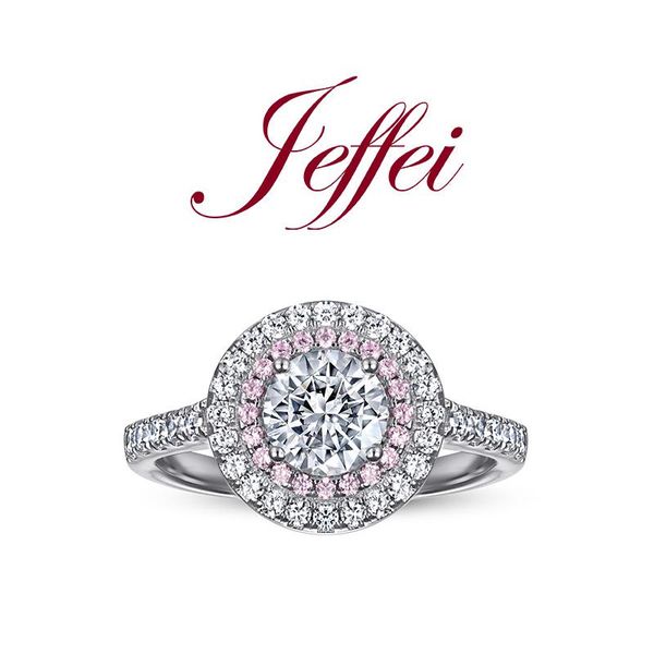 

wedding rings full paved micro inlay 1ct trendy set of 925 silver platinum plated imitation diamond classic jewelry for women, Slivery;golden