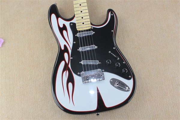 

6 strings black electric guitar with iron pickups,rosewood fretboard