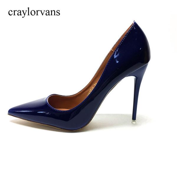 

fashion women pumps gradually changing color high heels shoes woman pointed toe thin heel patent leather dress, Black