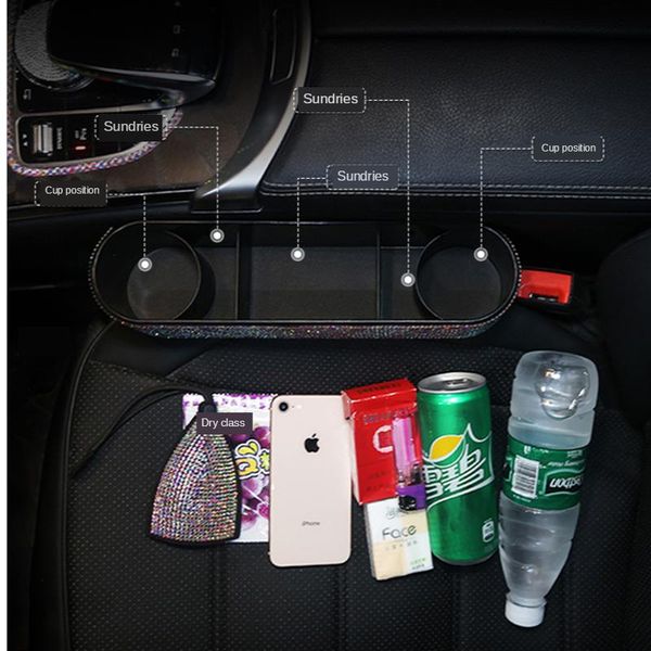 

car organizer rhinestones seat crevice storage box cup drink phone key card auto backseat hanging organizers seats gap pockets holder
