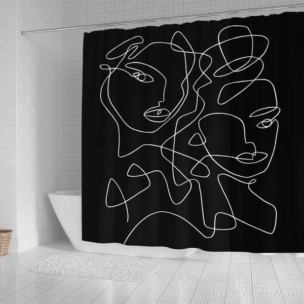 

shower curtains vintage abstract curtain waterproof bathroom decorations