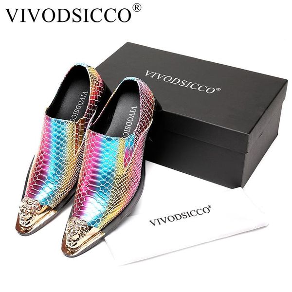

dress shoes vivodsicco luxury classic men handmade genuine leather slip on italian wedding flats shoe oxfords for, Black