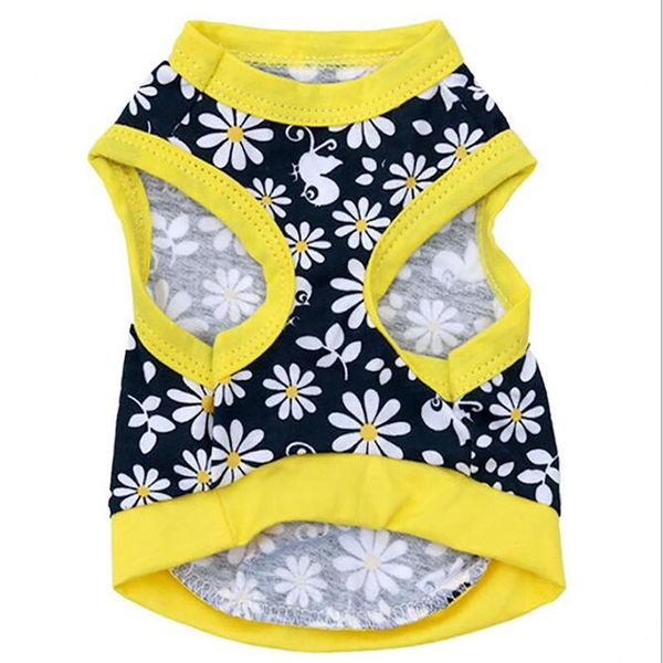 

dog apparel pet clothes clothing cotton cloth printed flower vest patchwork teddy spring and summer style