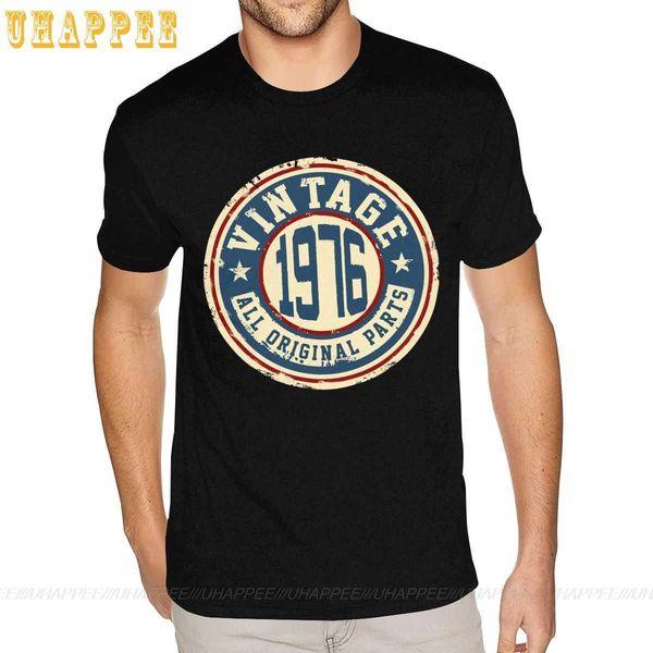 

vintage 1976s 1976 cotton 3xl male's natural tee shirts 210629, White;black