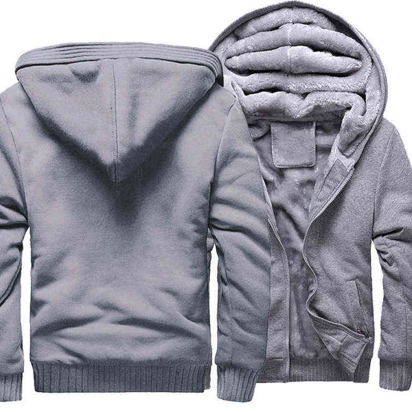 

us size for coat zipper hoodie winter fleece thicken jacket y1201, Black