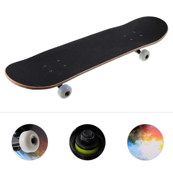 

skateboard double snubby maple alloy longboard colorful night skateboarding