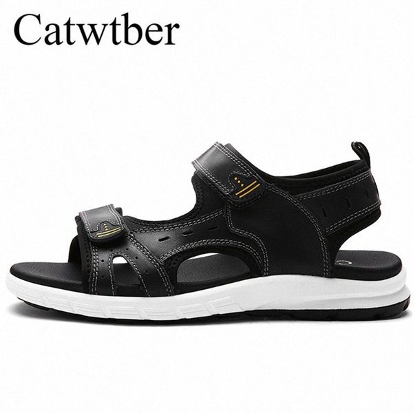 

catwtber new leather shoes men beach sandals male breathable flats couple comfort causal men summer loafer zapatos hombre y4qb#, Black