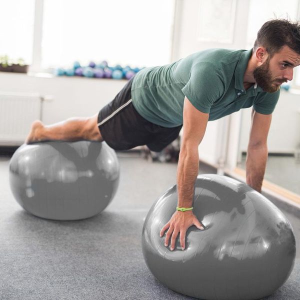 

yoga balls 55cm-75cm professional thicken pvc men anti burst exercise gym fit pilates fitness stability training fitball