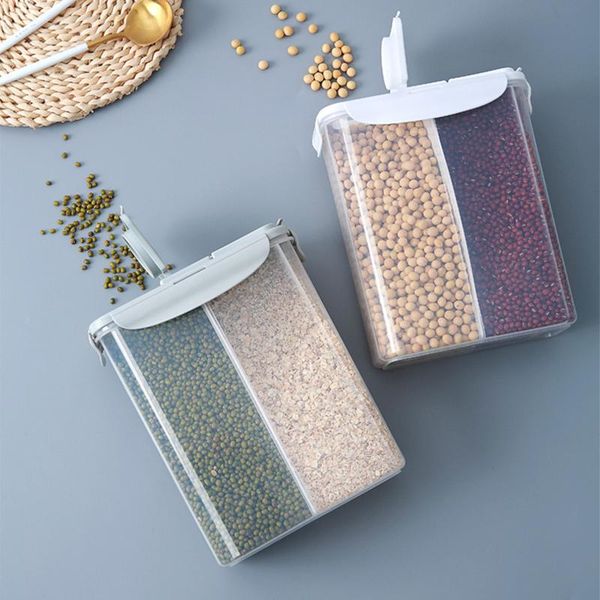 

storage bottles & jars pp container plastic kitchen box multigrain tank transparent sealed grains with pour lids