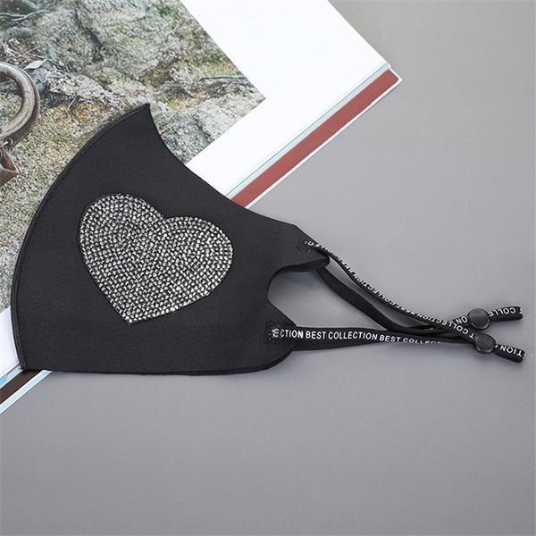 

99r flash drill smile peach heart personality ice diamond designer masks cotton sunscreen mask flash drill smile peach heart butterfly pers