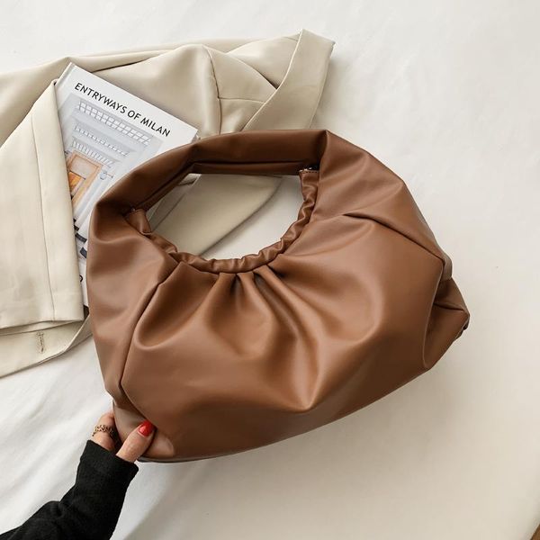 

evening bags 2021 style handbag fashion solid color pu female bag casual shoulder texture luxury designer