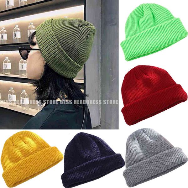 

new autumn knitted skullies winter soft hat for men women casual beanies bonnet solid cool caps, Blue;gray