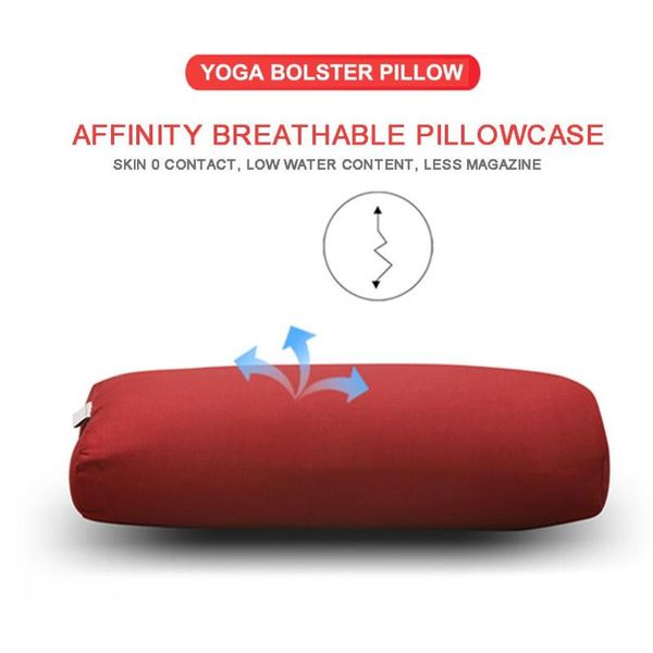 

yoga mats meditation pillow cushion bolster buckwheat hull filled round for posture