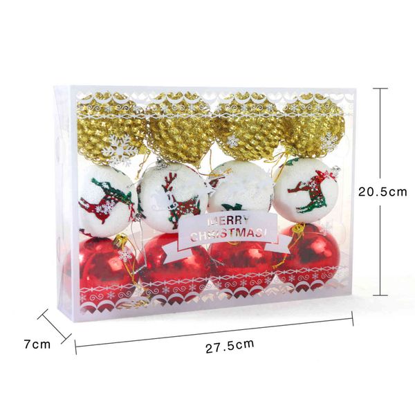 

new christmas ball set 7cm12 mixed balls christmas tree pendant plastic colored ball decorative gift