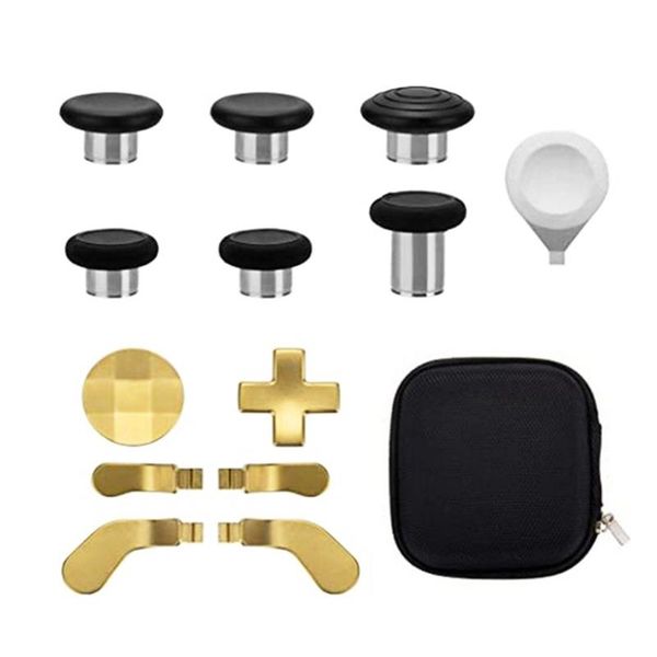 

game controllers & joysticks 14pcs metal thumbsticks grips joystick paddle dpad trigger lock for x box one elite wireless controller series