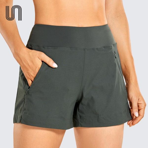 

gym clothing women's lightweight hiking workout travel shorts quick-dry athletic running with zip pockets - 4 inches, White;black