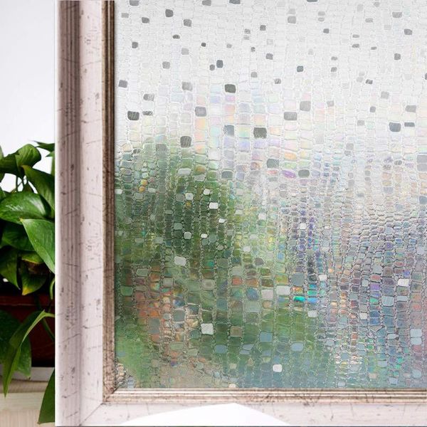 

window stickers 100cm length static cling glass film 3d pebble line privacy protection decorative uv-proof removable reusable sticker