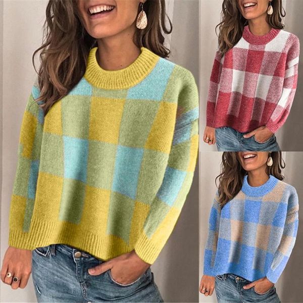 

women's sweaters pullover sweater knitted women winter o-neck latice sleeve fashion blouse jersey mujer invierno casual 8j8t, White;black