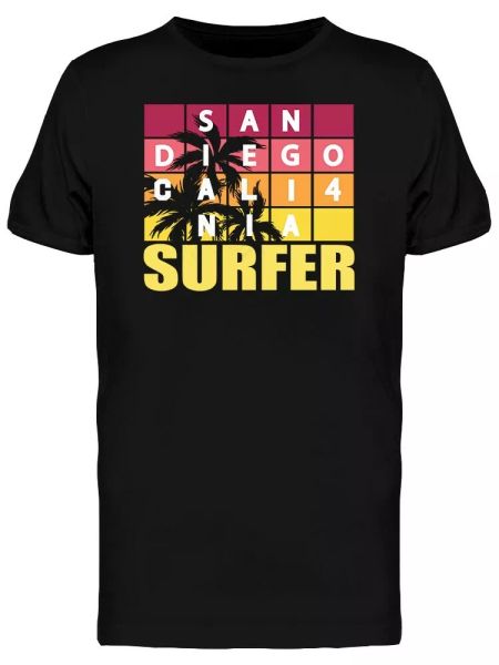

California San Diego Slogan Men's Tee -Image by Shutterstock, White;black