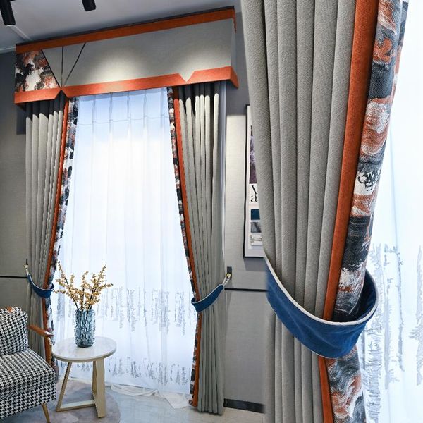 

curtain & drapes nordic light luxury high-end american style chenille cotton blackout curtains for living room bedroom custom finished produ