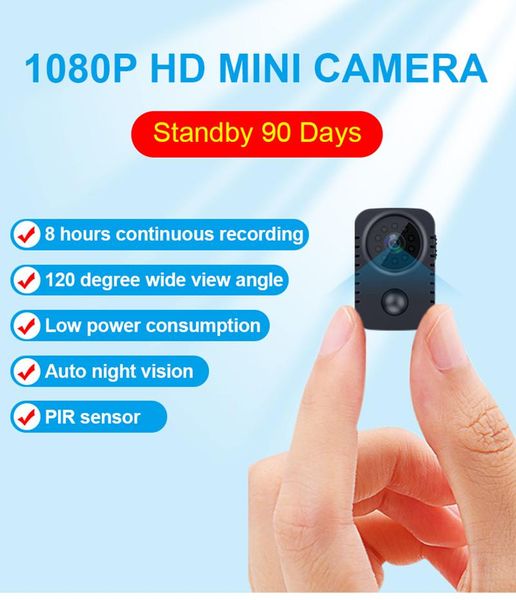 

handheld camera 1080p wide-angle infrared sports recorder pir mini cameras