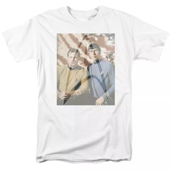 

star trek classic duo tv show t-shirt sizes s-3x new, White;black