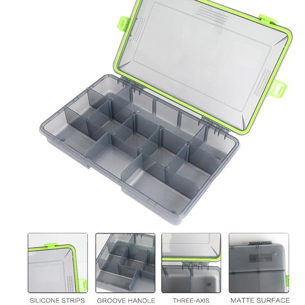

fishing accessories compartments waterproof tackle storage box multifunctional eco-friendly plastic lure pocket bait boxs