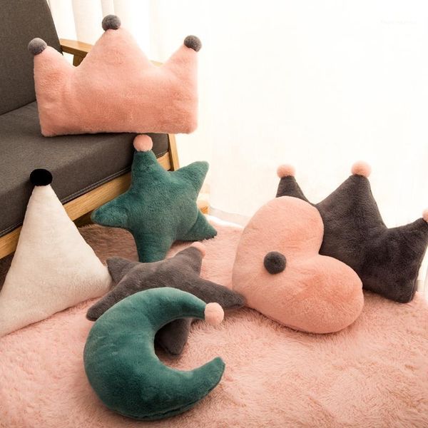 

5pcs kinds soft cartoon pillow cushion cute princess crown pads sofa chair seat home decoration floor1