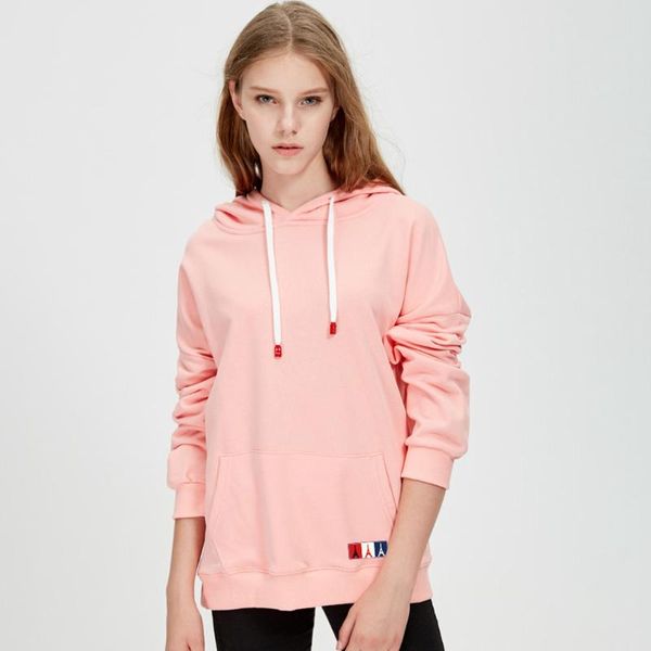 

gym clothing women's solid color casual round neck fashion long sleeve comfortable soft hooded sweater outdoor fitness running sports, White;black