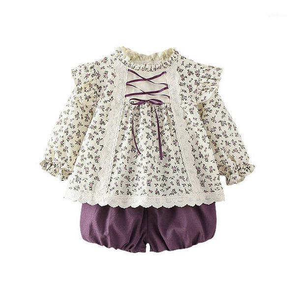

clothing sets spring autumn baby girls cute floral casual skirt suit1, White