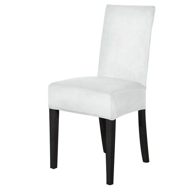 

solid color chair cover velvet elastic covers simple seat