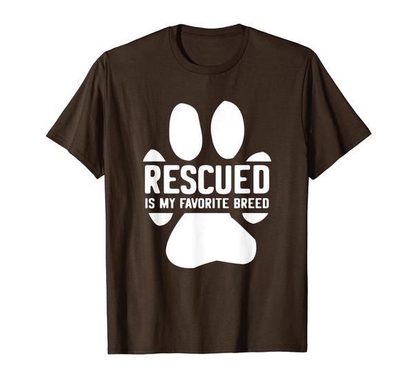

Rescued Is My Favorite Breed Dog Lovers Rescue Dog T-Shirt, Mainly pictures