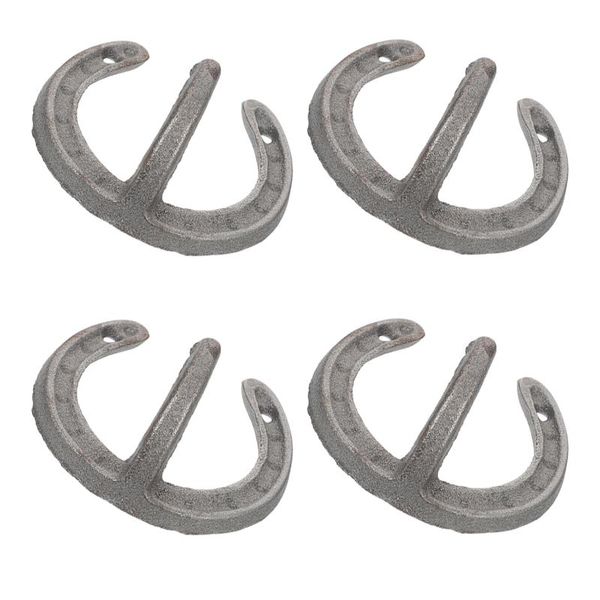 

hooks & rails 4 pcs horseshoe shaped wall hook retro hanger clothes hanging storage