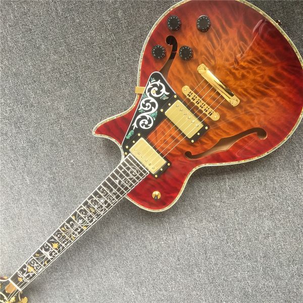 

rosewood fingerboard hello body double convex surface tiger maple guitar